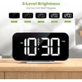 thumbnail image 4 of KeeKit Digital Alarm Clock, 6.6in LED Alarm Clock with RGB Atmosphere Light, Electronic Desktop Clock with 2 Alarm Settings, 5 Adjustable Brightness, 10 Night Light for Living Room, 4 of 8