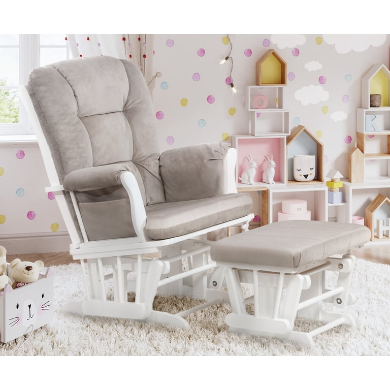 AFG Baby Furniture Alice Glider Chair & Ottoman, White photo 2