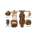 thumbnail image 4 of BLISSFUL STEP Platform Open Toe Chunky High Heels Sandals for Women Leopard (Size 6), 4 of 7
