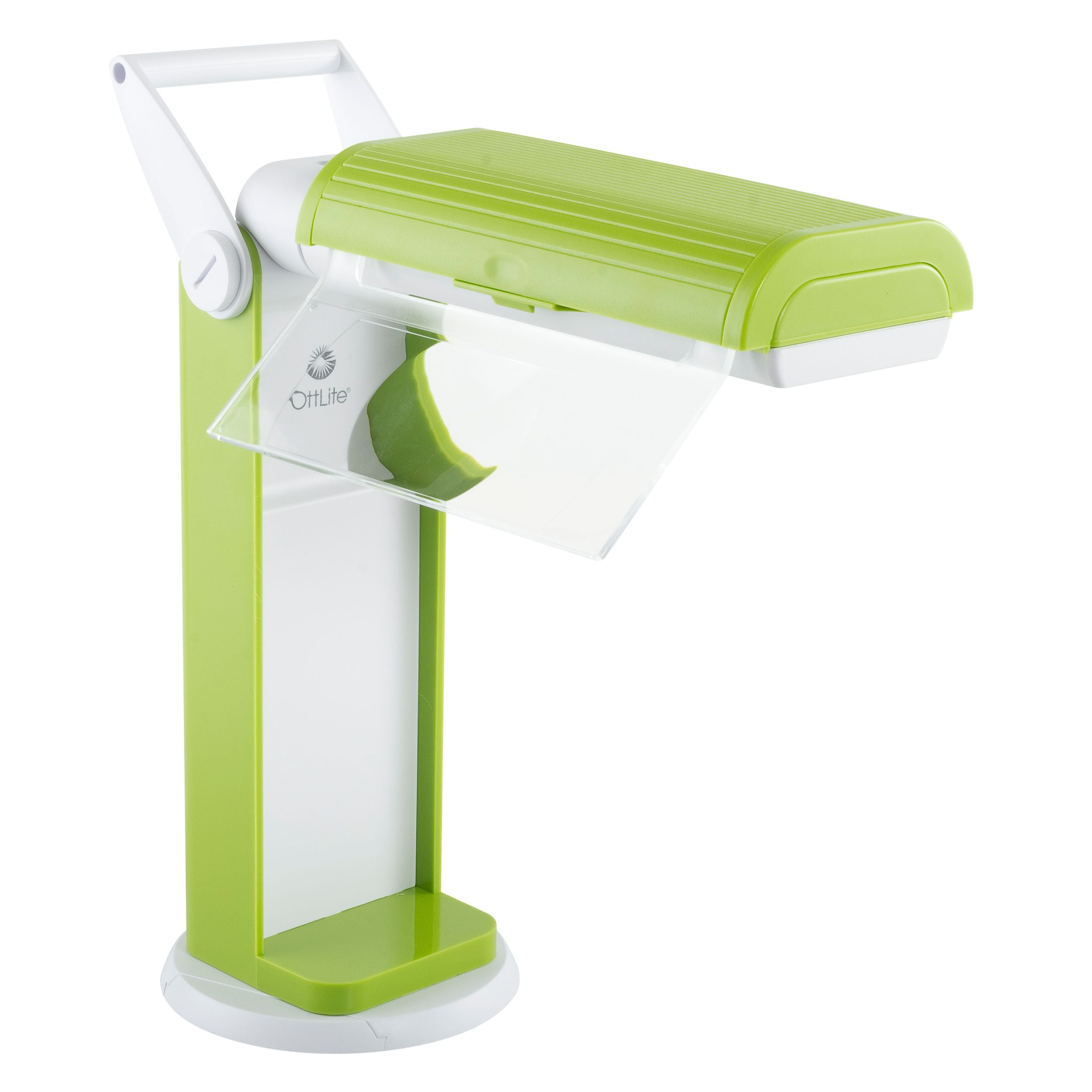 OttLite 13 Watt Magnifier Task Lamp with 2X Magnification and Swivel Base, Green