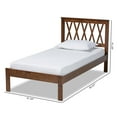 thumbnail image 2 of Baxton Studio Malene Mid-Century Modern Walnut Finished Wood Twin Size Platform Bed, 2 of 17