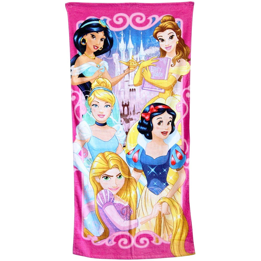 Disney Princesses 5 Realms Pool Beach Towel Measures 28 inch x 58 inch Brand NEW 