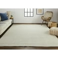 thumbnail image 2 of Feizy Keaton Transitional Solid, Ivory/Gray, 5' x 8' Area Rug Stain Fade Resistant Easy Care Casual Stripes Floor Rug for Living room Bedroom, 2 of 6