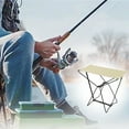 thumbnail image 4 of Portable Folding Stool | Compact Collapsible Steel Frame Seat for Fishing Camping Travel Outdoor | Lightweight Waterproof Oxford Cloth | Foldable | Multiple Colors | 30x29x17cm, 4 of 6