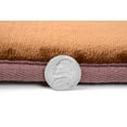 thumbnail image 2 of Clara Clark Bath Mat Bathroom Rug - Absorbent Memory Foam Bath Rugs - Non-Slip, Thick, Cozy Velvet Feel Microfiber Bathrug, Plush Shower, Toilet- Floor Bathmats Carpet - Brown - Contour Size 24"x20", 2 of 5