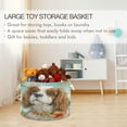 thumbnail image 5 of WOBOGO Cavalier King Charles Spaniel Dog Toy Storage Basket 20×14in Canvas Laundry Hamper for Living Room Kids Room Bathroom Organizer, 5 of 6