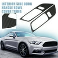 thumbnail image 3 of 2pcs Carbon Fiber Car Side Door Handles Bowl Interior Decoration Cover Trim for Ford for Mustang 2015-2020 Black, 3 of 7