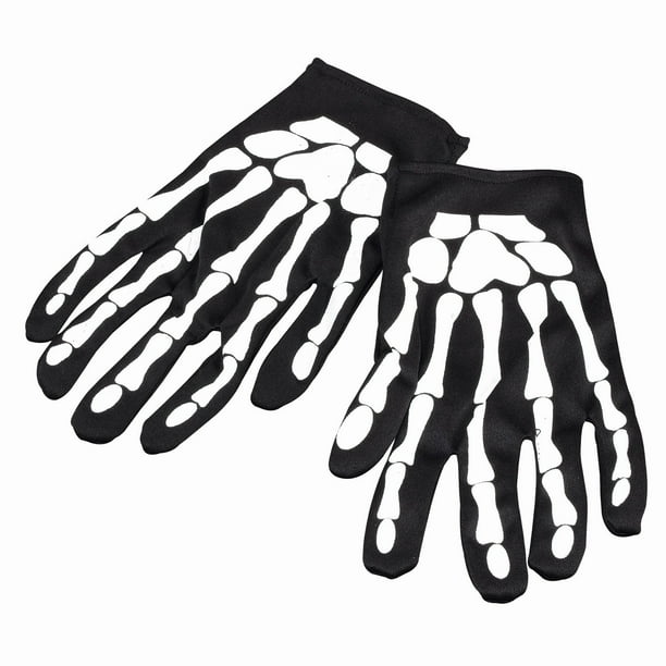 Bristol Novelty - Guantes Esqueleto para Adultos (Negro/Blanco)