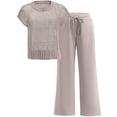 thumbnail image 1 of Suéter ANRABESS de dos piezas, pantalones anchos para mujer, 1 of 7