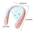thumbnail image 2 of Ventilador para colgar en el cuello Ventilador de enfriamiento ajustable recargable de 5 W Enfriador de aire portátil personal sin cuchillas, Rosa Inevent HA006450-02B, 2 of 6