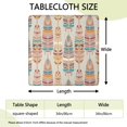 thumbnail image 2 of Ethnic - Style Colorful Feather Pattern Square Fitted Tablecloth with Elastic Edge,Square Table Cover,Washable Elastic Table Cover for Home Kitchen Party Decor 34"x34", 2 of 6