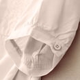 thumbnail image 3 of Fiudx Ofertas Flash Del Día Top/Camisa de Manga Corta con Cuello En V Liso y Lino para Mujer, 3 of 3