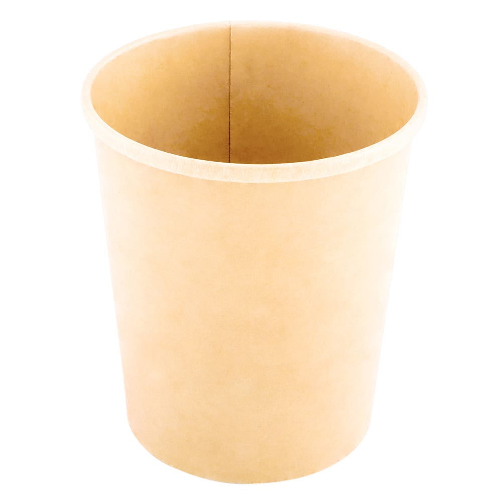 Bio Tek 32 oz Round Bamboo Paper Soup Container - 4 1/2 x 4 1/2 x 5 1/4  - 200 count box