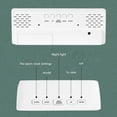thumbnail image 3 of Despertador Digital Led Ajustable Espejo Multifuncional Enchufable Alimentado Por Batería Con Decoración De Mesa De Concha Blanca Para Dormitorio Cateissary  HA019336-00, 3 of 6