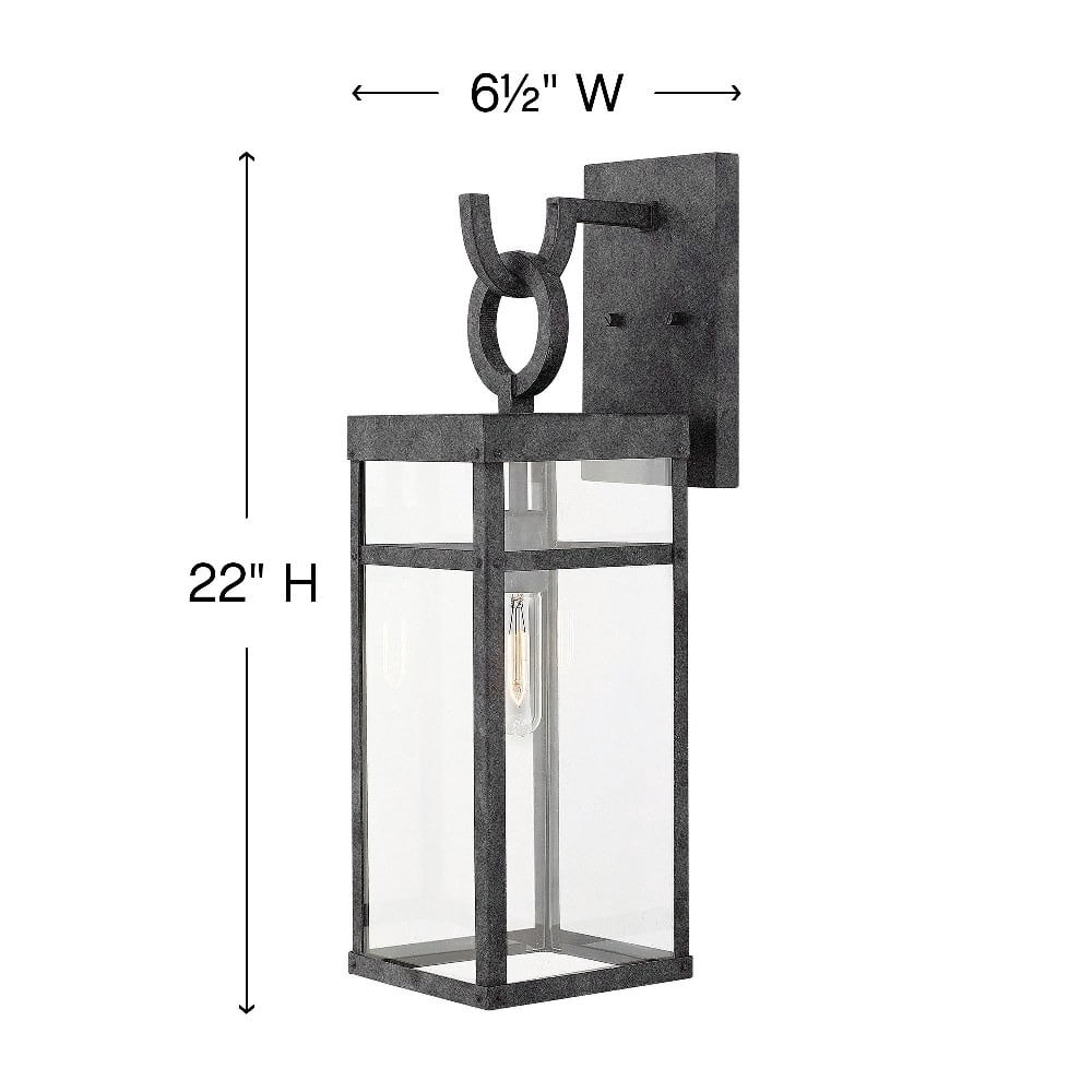 1 Light Medium Outdoor Wall Lantern in Transitional Style 6.5 inches Wide By 22 inches High-Oil Rubbed Bronze Finish-Led Lamping Type Bailey Street
