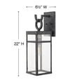 thumbnail image 6 of 1 Light Medium Outdoor Wall Lantern in Transitional Style 6.5 inches Wide By 22 inches High-Oil Rubbed Bronze Finish-Led Lamping Type Bailey Street, 6 of 10