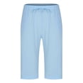 thumbnail image 4 of Cargo Pants Fashion Mens Casual Solid Pockets High Waist Loose Bandage Pants Knee Lenght Sky Blue 3Xl, 4 of 6