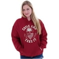 thumbnail image 4 of Defend Freedom Liberty Flag Skull Hoodie Sweatshirt Women Men Brisco Brands S, 4 of 6