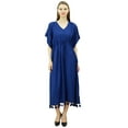thumbnail image 3 of Bimba Kimono Long Maxi pour Femmes Kaftan en Rayonne Robe de Nuit à Cordon de Serrage à Franges Caftan Couverture, 3 of 9
