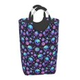 thumbnail image 2 of KLL purple Skull flower Laundry Hamper,Large Canvas Fabric Lightweight Storage Basket Toy Organizer Dirty Clothes Collapsible Waterproof, 2 of 6