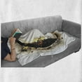 thumbnail image 6 of Letter G Soft Flannel Fleece Throw Blanket, Abstract Blaze Alphabet Design Flame Burnt Capital Paper Effect, Cozy Plush for Indoor and Outdoor Use, 70" x 90", Yellow Black Tan, by Ambesonne, 6 of 6