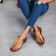 thumbnail image 5 of Women Sandals clearance for Juebong Cute Gladiator Flat Sandals for Women Dressy,Casual Wear Beach Sandals for Women Dressy Summer, T-Strap Thong Sandals Comfy Boho Flats for Teen Girls, 5 of 5