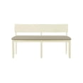 thumbnail image 4 of Boraam Capella Modern Dining Bench with Cushioned Seat and High-Density Foam, Beige/Buttermilk, 4 of 5