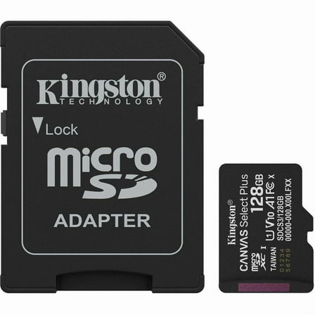 Kingston Canvas Select Plus 128 GB Class 10/UHS-I (U1) V10 microSDXC
