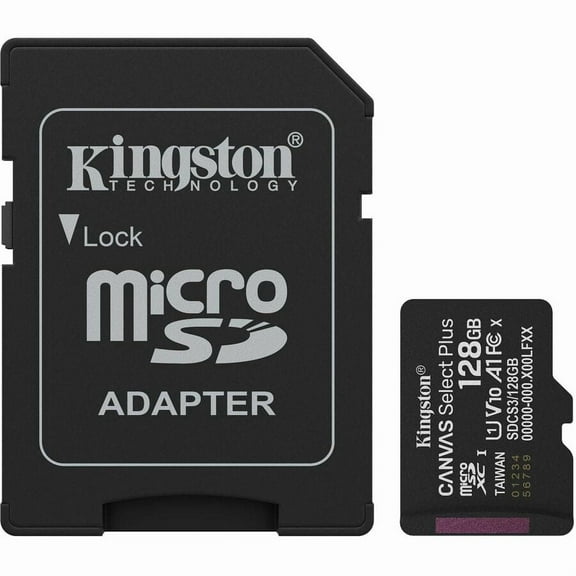 Kingston Canvas Select Plus 128 GB Class 10/UHS-I (U1) V10 microSDXC