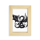 thumbnail image 1 of Dragon animaux Art en grano silueta Escritorio de madera Arte Pintura 5x7 pulgadas marco de foto foto, 1 of 4