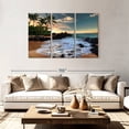 thumbnail image 2 of Elephant Stock Maui Makena Cove Beach Wall Art - Horizontal Multi Panel Canvas - Living Room Wall Decor - Beach Multi Panel - Brown And Blue Decor - 74" x 48", 2 of 8