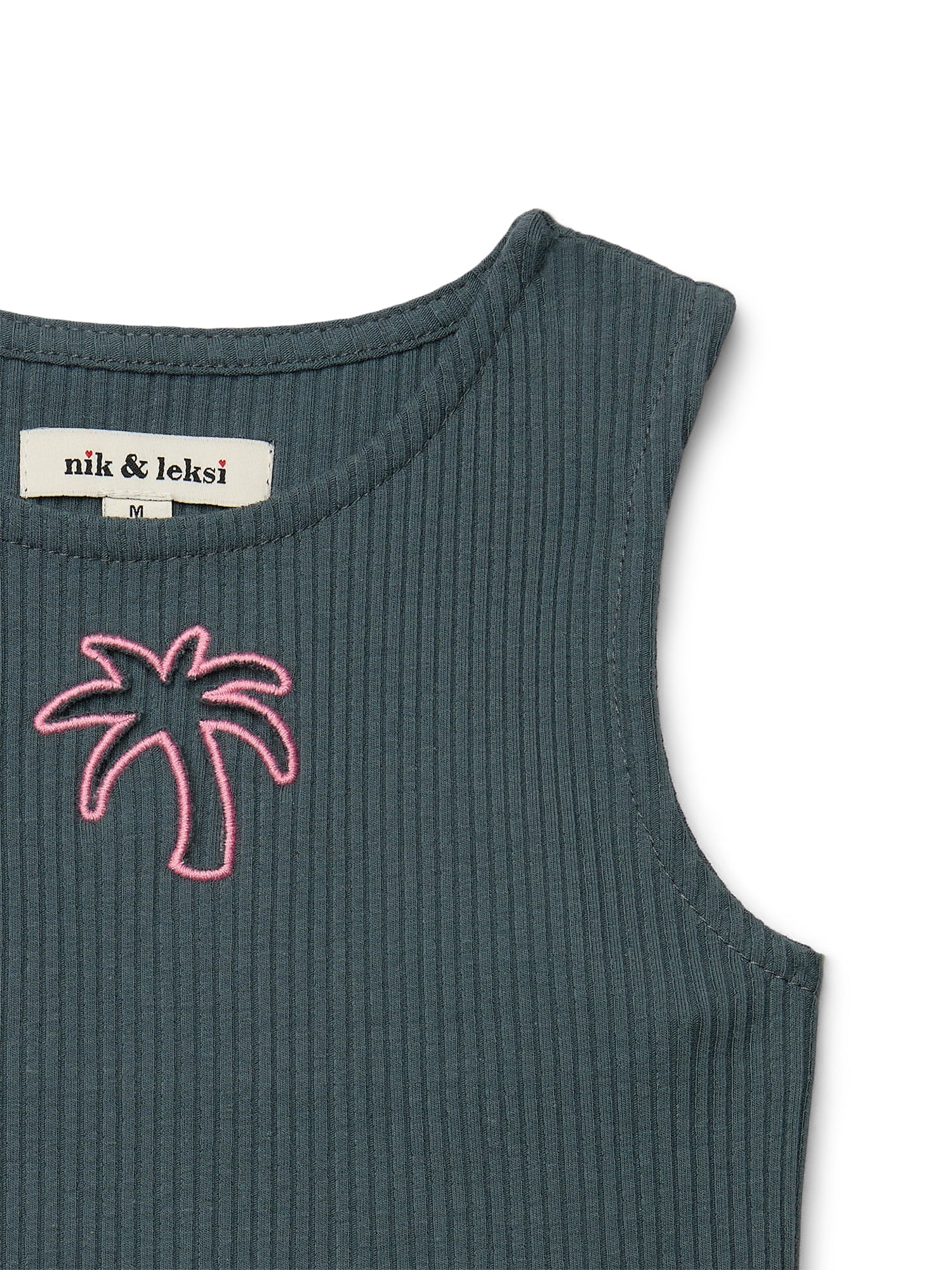 Nik & Leksi Tween Rib Tank with Cut Out, Sizes 7-18
