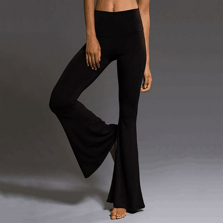 Womens Flare Pants Solid Ruched Back High Waist Flared Leg Pants Casual  Flair Leggings : : Clothing, Shoes & Accessories