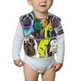 thumbnail image 6 of Susaid Colorful Pug Print Bibs for Babies Toddlers Adjustable Waterproof Free Soft Durable Bibs for eating with Large Pocket Food Catcher, 6 of 8