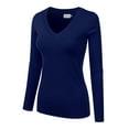 thumbnail image 2 of JJ Perfection Women's Long Sleeve V-Neck Pullover Sweater with Plus Size, 2 of 3