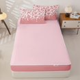 thumbnail image 4 of Manfei Farm Cow Spot Zipper Queen Comforter Set with Fitted Sheet and 2 Pillowcases,Abstract Animal Spot Zipper Bedding Set,Light Pink White,Reversible, 4 of 7