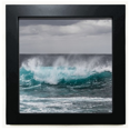 thumbnail image 1 of Mar Ocean Wave Science Nature Picture Mesa de pared con marco cuadrado negro, 1 of 4