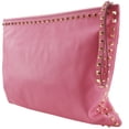 thumbnail image 2 of Pre-Owned Valentino Rockstuds Clutch Bag, Leather, Pink, Women's, 2 of 17