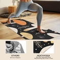 thumbnail image 4 of Colorful Mushroom Plant Black Pattern Hot Yoga Mat Towel Non Slip for Hot Yoga - Quick-Drying Yoga Mat Cover with 4 Corner Pockets with Travel Bag - Hot Yoga Towel Non Slip 70"x26", 4 of 6