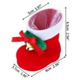 thumbnail image 4 of HavenCo Set of 10 Christmas Stocking Shaped Gift Bags with Ribbon Drawstring and Mesh Top for Holiday Party Decoration Storage, 4 of 5