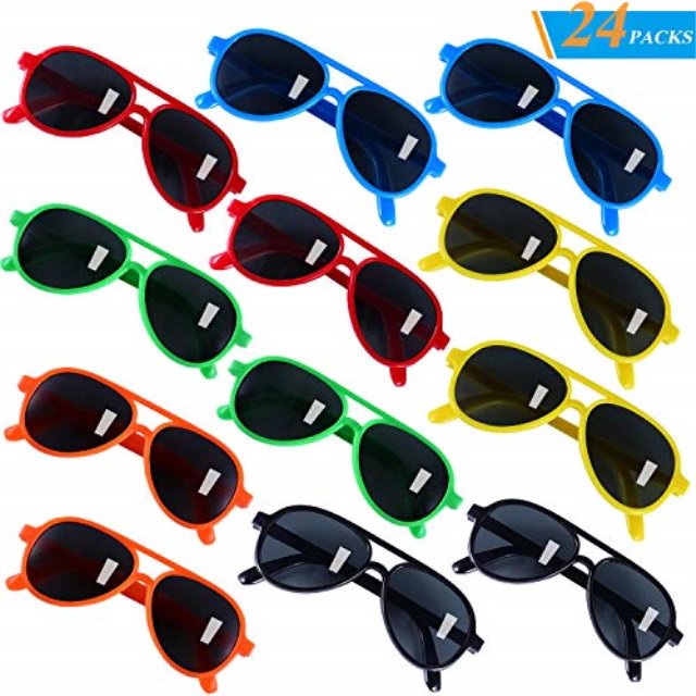 kids sunglasses party favors, aviator sunglasses in bulk 24 pack for