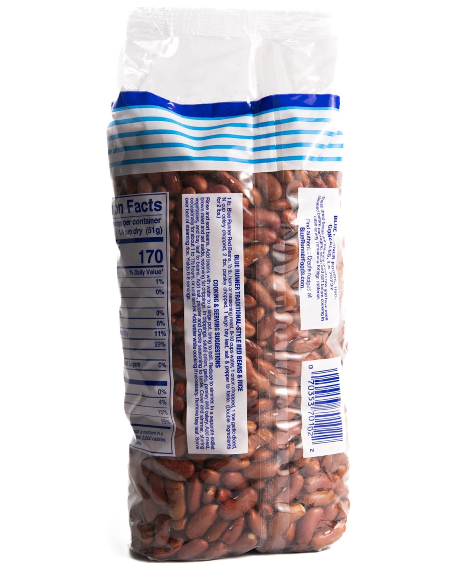 Blue Runner Premium Select Red Beans, Dry Light Red Kidney Beans, 2lb Bag