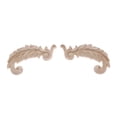 thumbnail image 1 of Apliques de madera tallada Onlays de madera, 1 par de calcomanías decorativas sin pintar para muebles, decoración de marco para puerta, pared, gabinete, aparador, chimenea, techo, cama, proyecto de br, 1 of 1