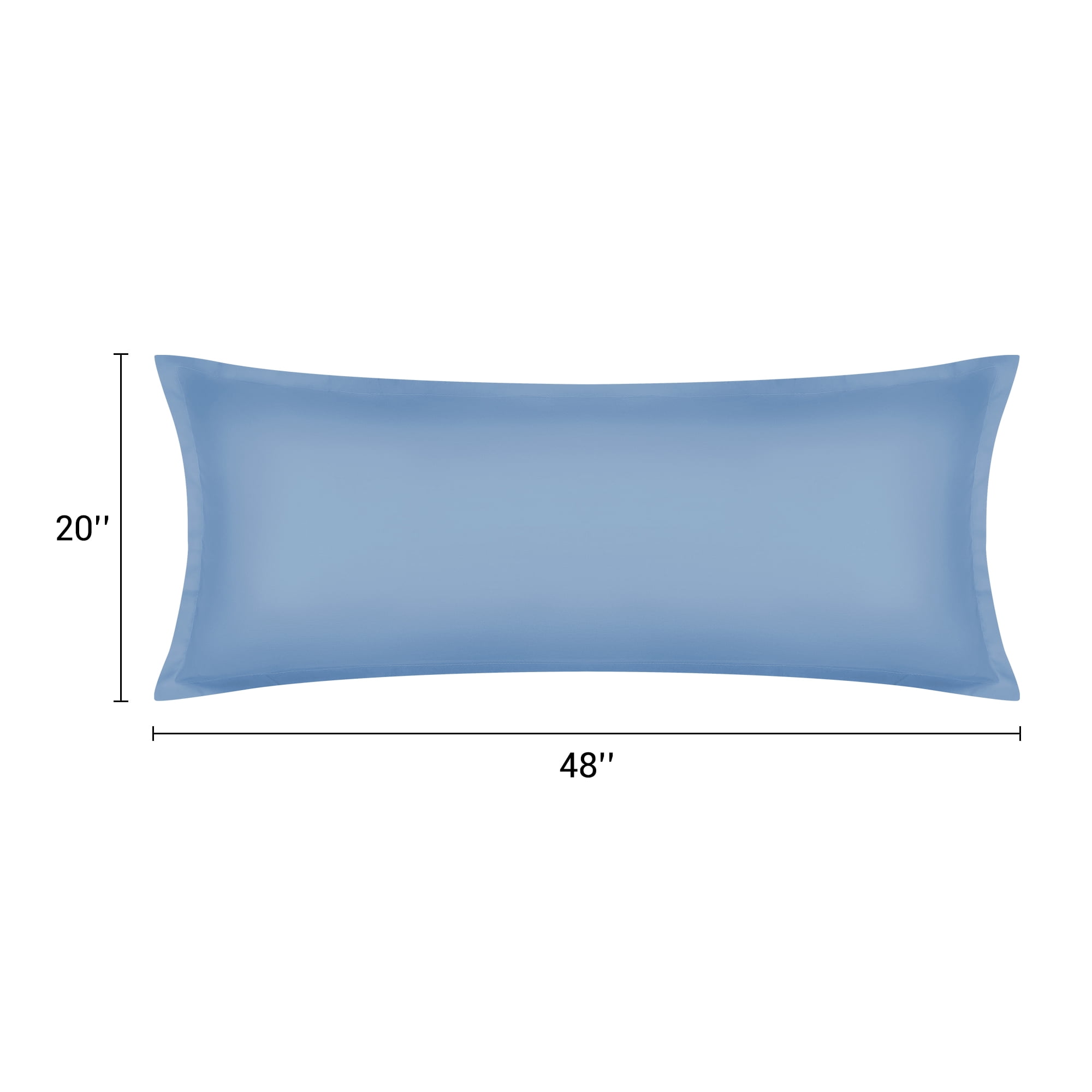Unique Bargains 1 Pcs Pillow Cases Breathable Cooling Pillow Covers Blue 20"x48"