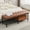Light Brown, variant on BRILHAMEZ 55"Wide Upholstered Bench Bed End Bench with Storage Box Iron Frame Shoe Bench for Bedroom Living Room Entryway,Dark Brown
