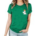 thumbnail image 5 of LYEAA Halloween Tshirts Shirts for Women Short Sleeve Plus Size Crew Neck Regular Straight Cuff Casual Wear Ghost Holiday Clothes Green M, 5 of 9