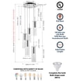 thumbnail image 2 of LAZZUR Midou 5 Light 14 in. Polished Chrome Pendant, 2 of 18