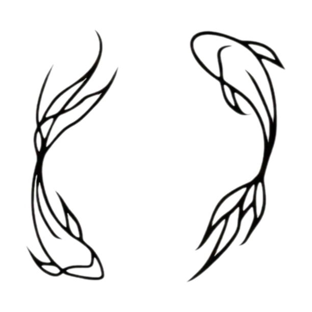 2 piezas de esculturas de metal para pared con diseño de pez koi, estilo japonés moderno, para colgar en exteriores. 30 centímetros