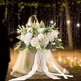 thumbnail image 4 of Flores artificiales para novia, ramo de novia para fiesta, boda nupcial Yuyangstore Ramo de novia, 4 of 8