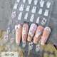 thumbnail image 2 of 3 Sheets Tulip Embossed Floral Nail Stickers Self-Adhesive DIY Design Fashion Decoration Accessories for Women Girls Kids Flower Nail Art Stickers Cut, 2 of 4